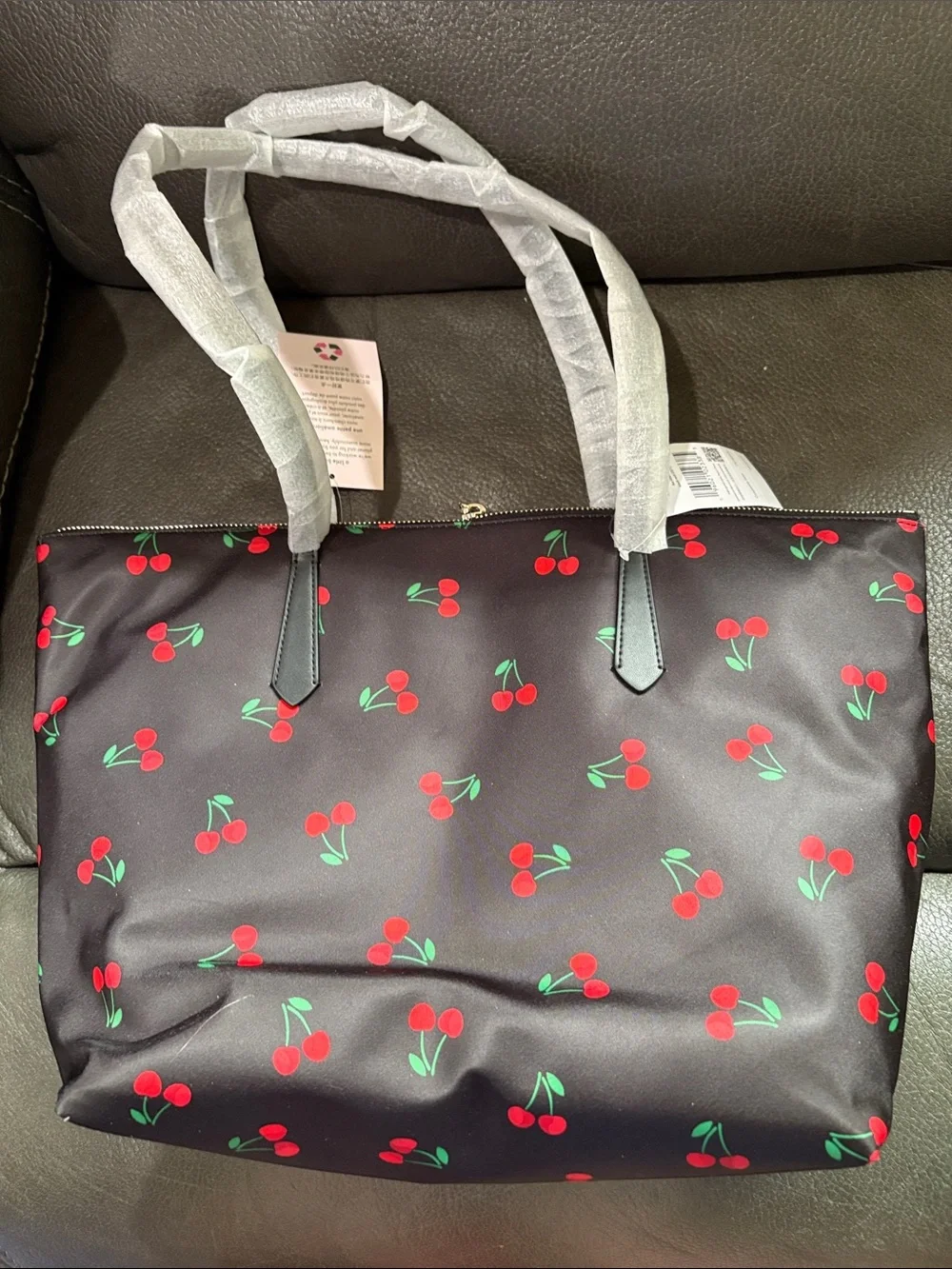 Kate spade cherry nylon tote bag the little belt
